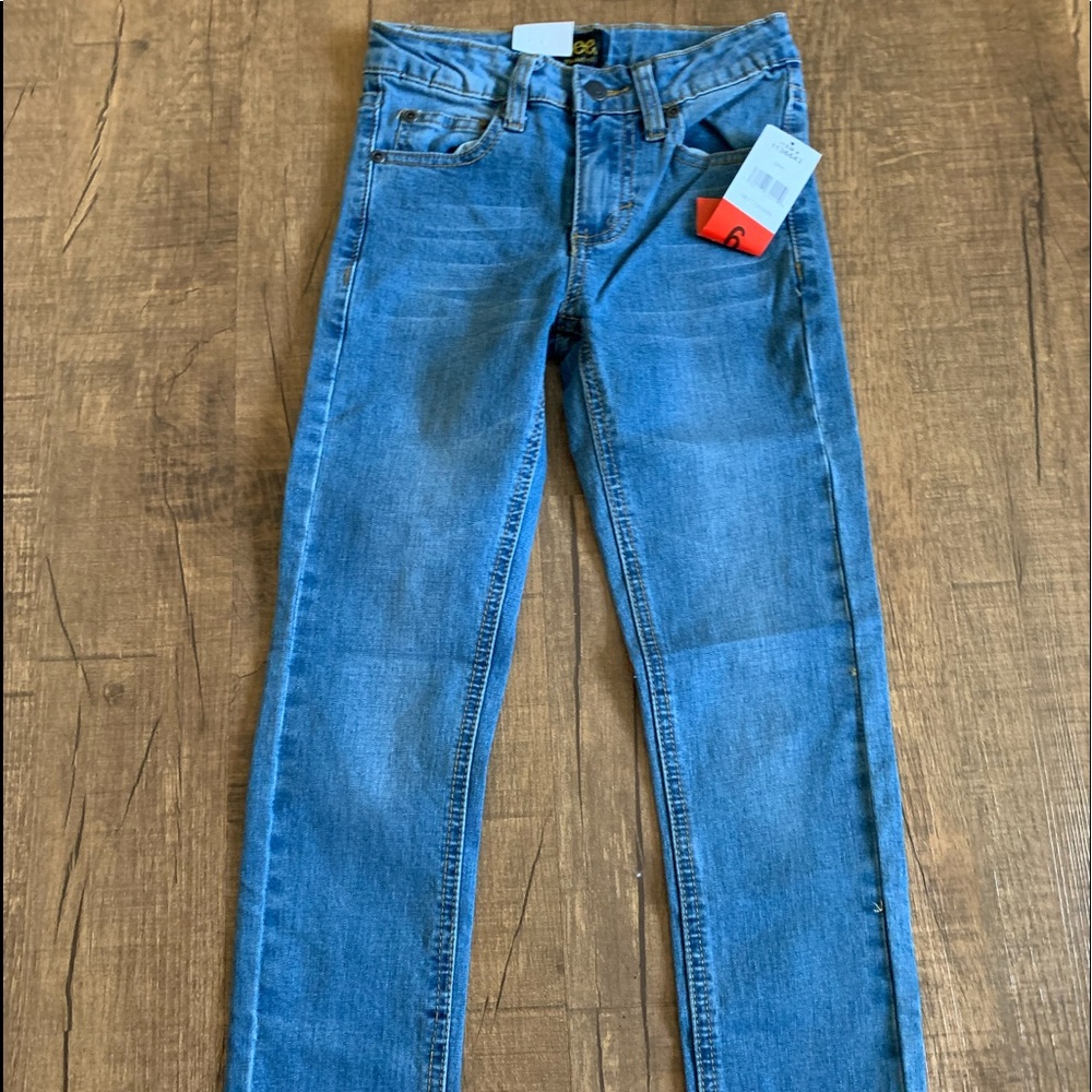 Kids denim jeans boys size 6 straight fit blue